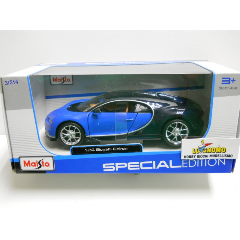 Maisto art. 31514 Bugatti Chiron - black/french blue Scala 1/24